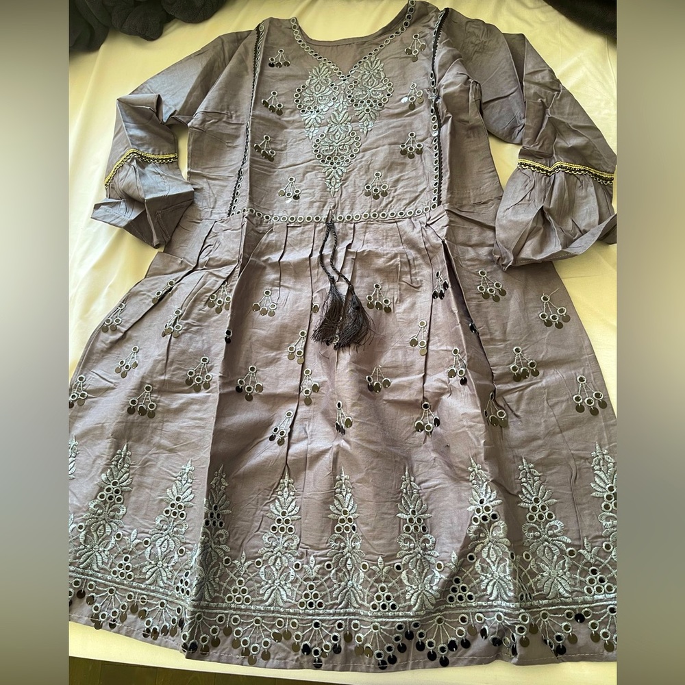 New cotton embroidered kurti kameez top shirt